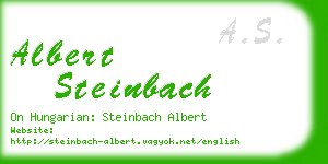 albert steinbach business card